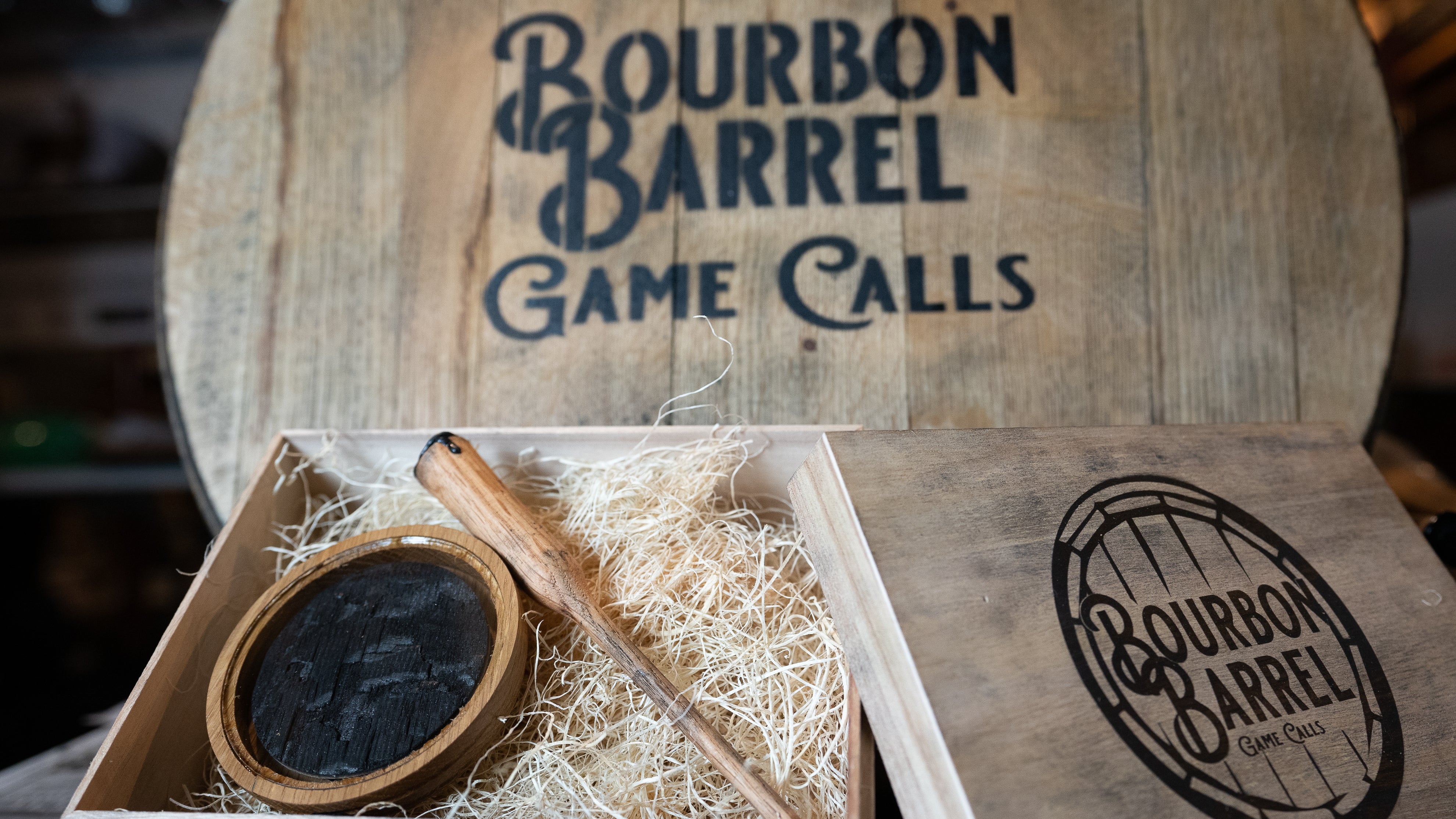 Branded Bourbon Barrel Turkey Call